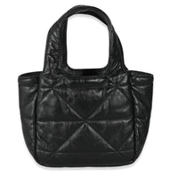 Prada Black Nappa Leather Small Topstitch Tote