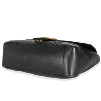 Gucci Black Matelassé Large GG Marmont Shoulder Bag