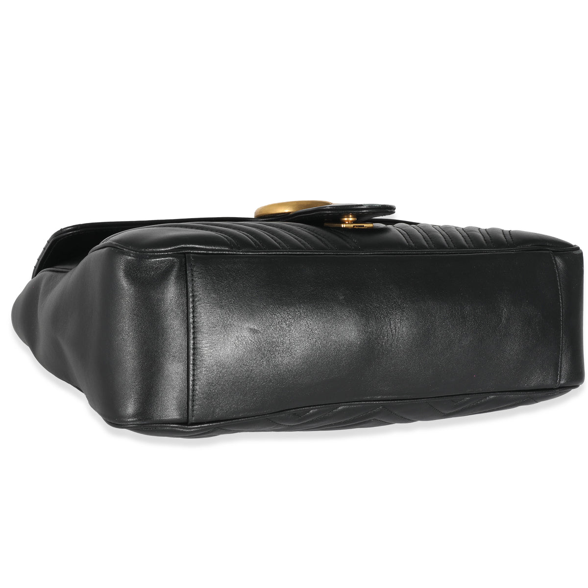 Gucci Black Matelassé Large GG Marmont Shoulder Bag