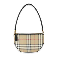 Burberry Vintage Check Archive Beige Canvas Olympia Bag