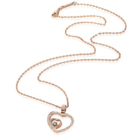 Chopard Happy Diamonds Double Hearts Pendant in 18K Rose Gold 0.18 CTW