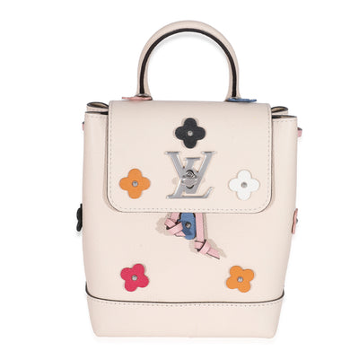 Louis Vuitton Creme Calfskin Mechanical Flower Lockme Mini Backpack