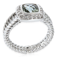 David Yurman Albion Petite Prasiolite Ring in  Sterling Silver 0.17 CTW