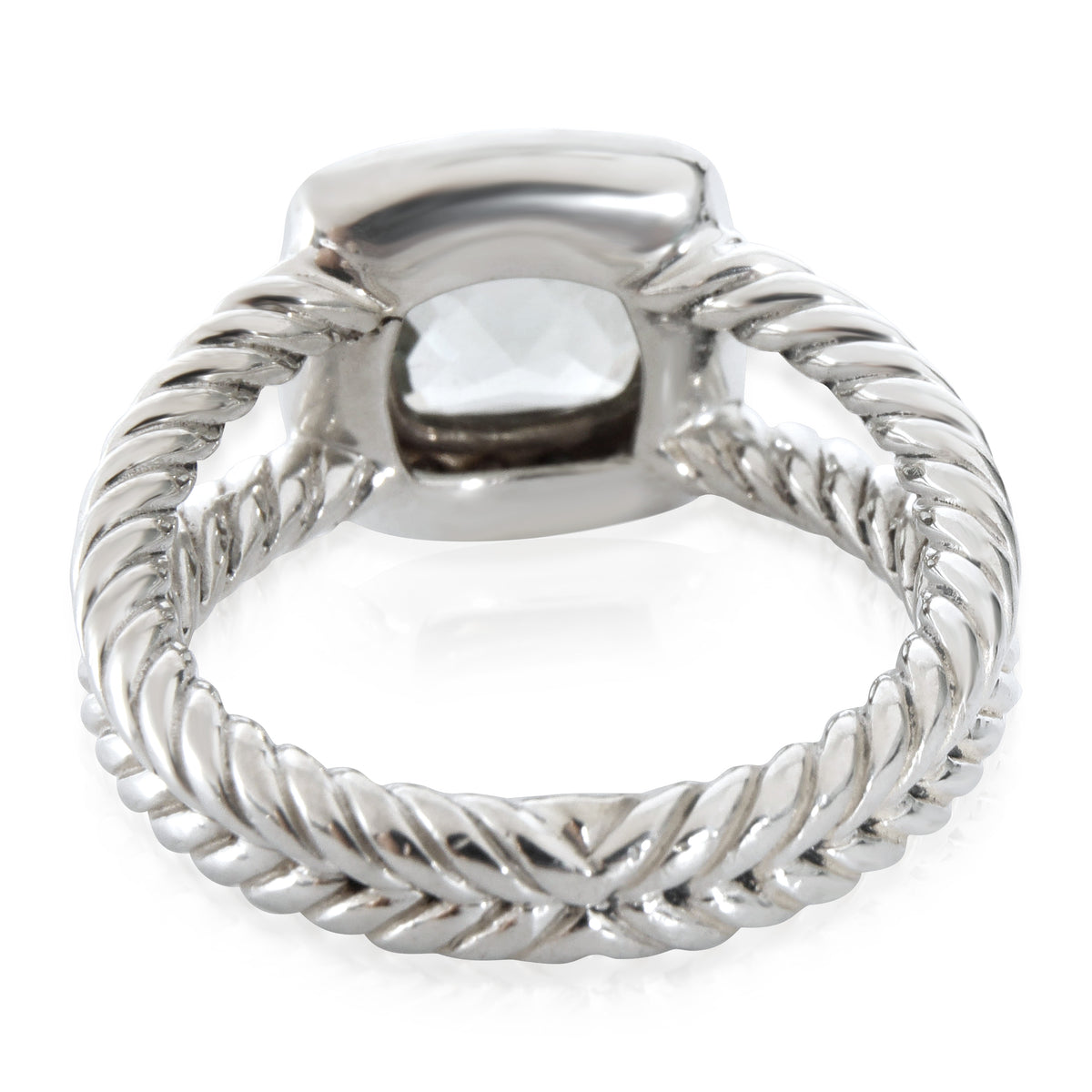 David Yurman Albion Petite Prasiolite Ring in  Sterling Silver 0.17 CTW