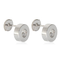 Chopard Happy Diamonds Round Stud Earrings in 18k White Gold 0.11 CTW