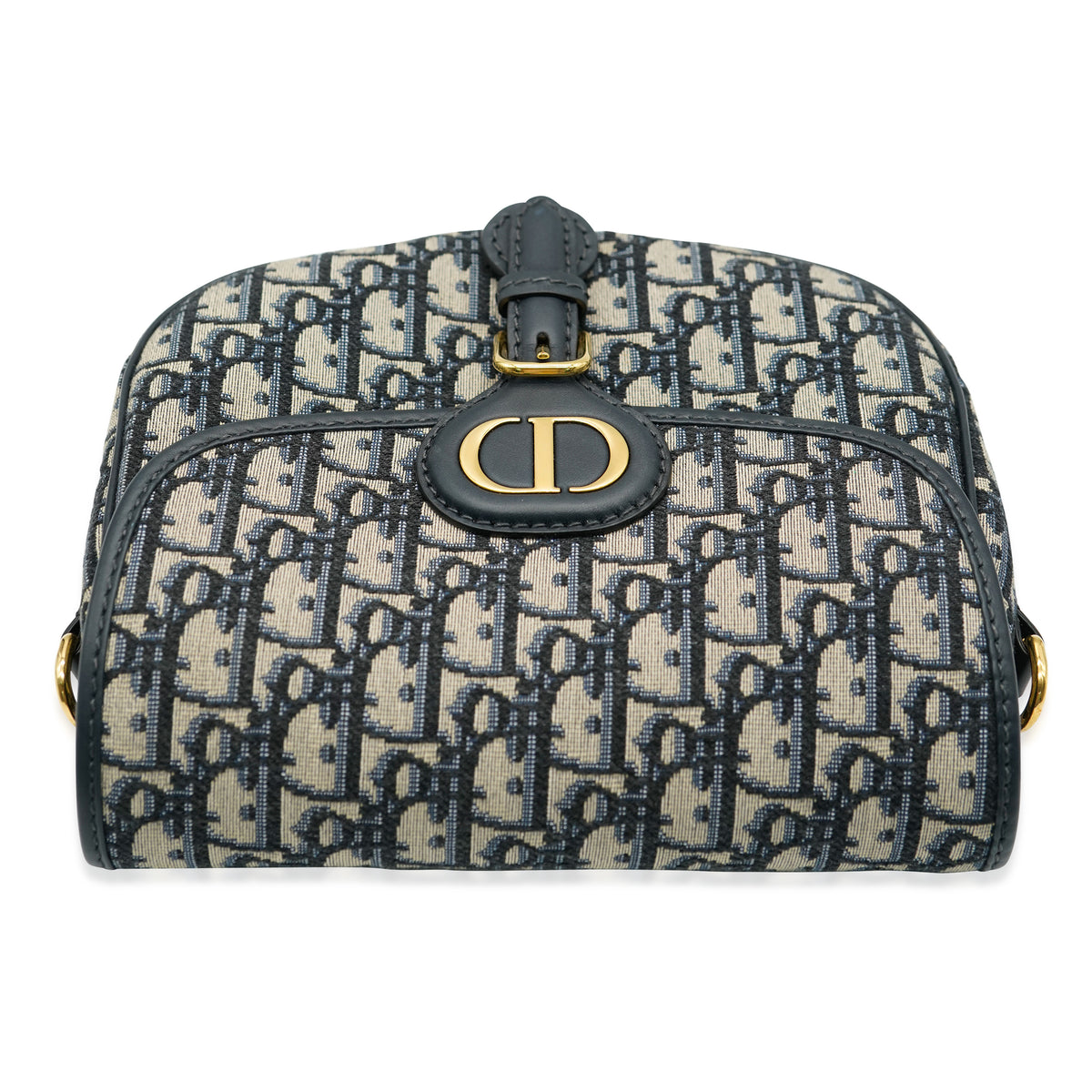 Christian Dior Blue Oblique Jacquard Medium Bobby Bag