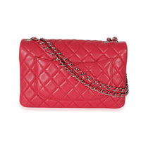 Chanel Pink Lambskin 3 Compartment Flap Bag