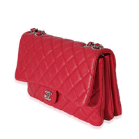 Chanel Pink Lambskin 3 Compartment Flap Bag