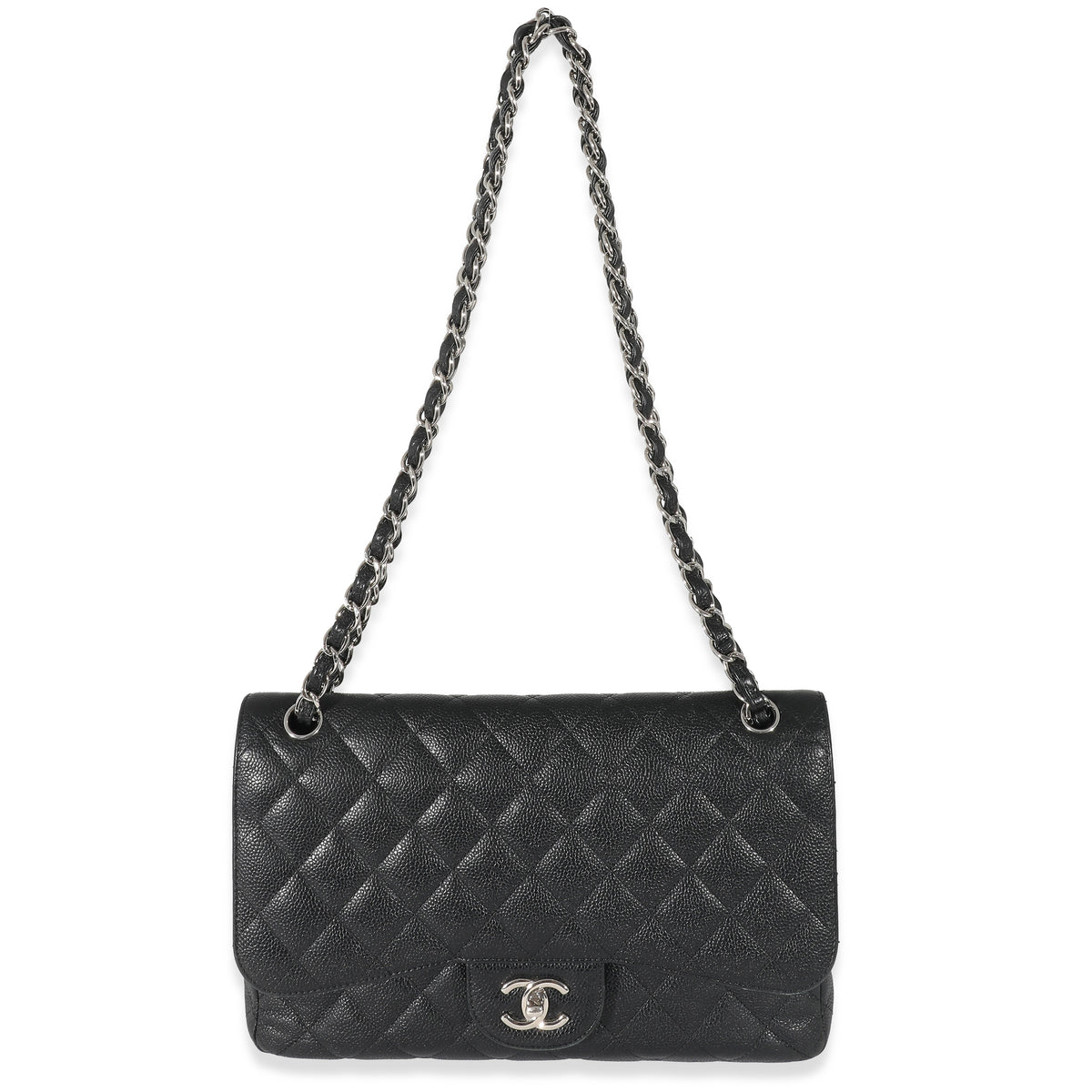 Chanel Black Caviar Jumbo Classic Double Flap Bag