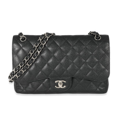 Chanel Black Caviar Jumbo Classic Double Flap Bag