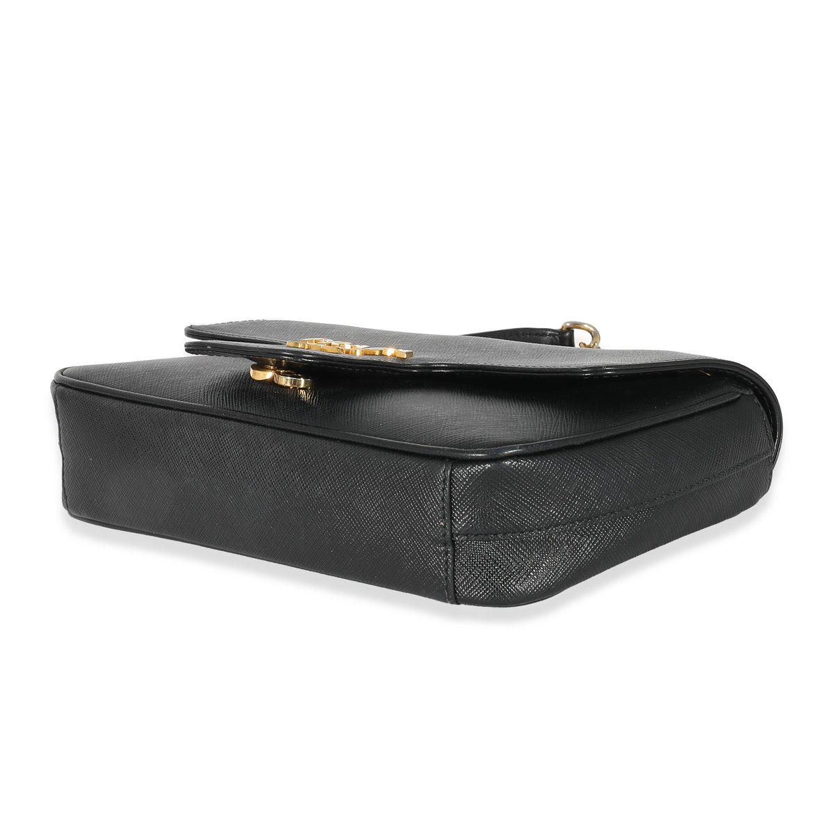 Prada Black Saffiano Pattina Flap Bag