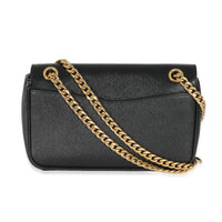 Prada Black Saffiano Pattina Flap Bag