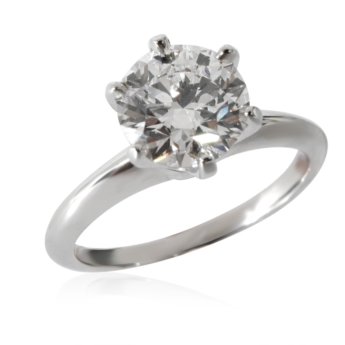 Tiffany & Co. Diamond Engagement Ring in  Platinum E VS2 2.04 CTW