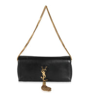 Saint Laurent Black Lambskin Kate 99 Tassel Bag