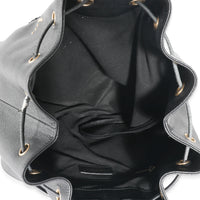 Chanel Black Caviar Deauville Drawstring Backpack