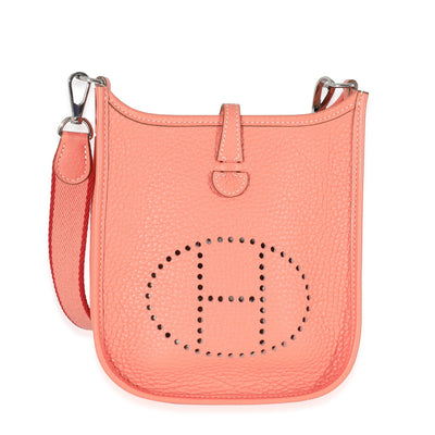 Hermès Clemence Flamingo Coral Mini Evelyne TPM 16