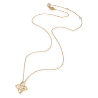 Roberto Coin Princess Flower Small Necklace in 18KT Yellow Gold 0.04 CTW