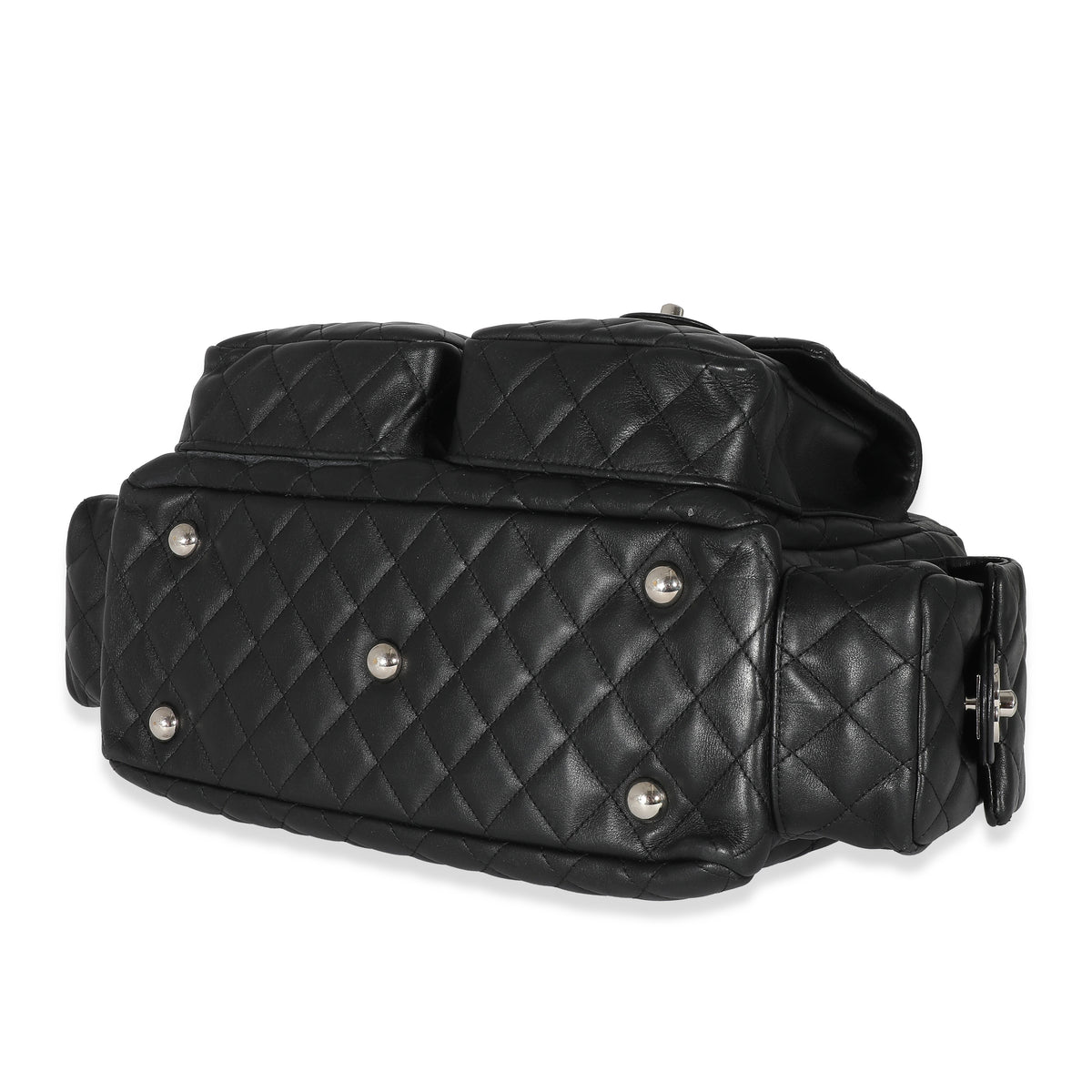 Chanel Black Quilted Lambskin Large Cambon Multipocket Reporter Bag, myGemma