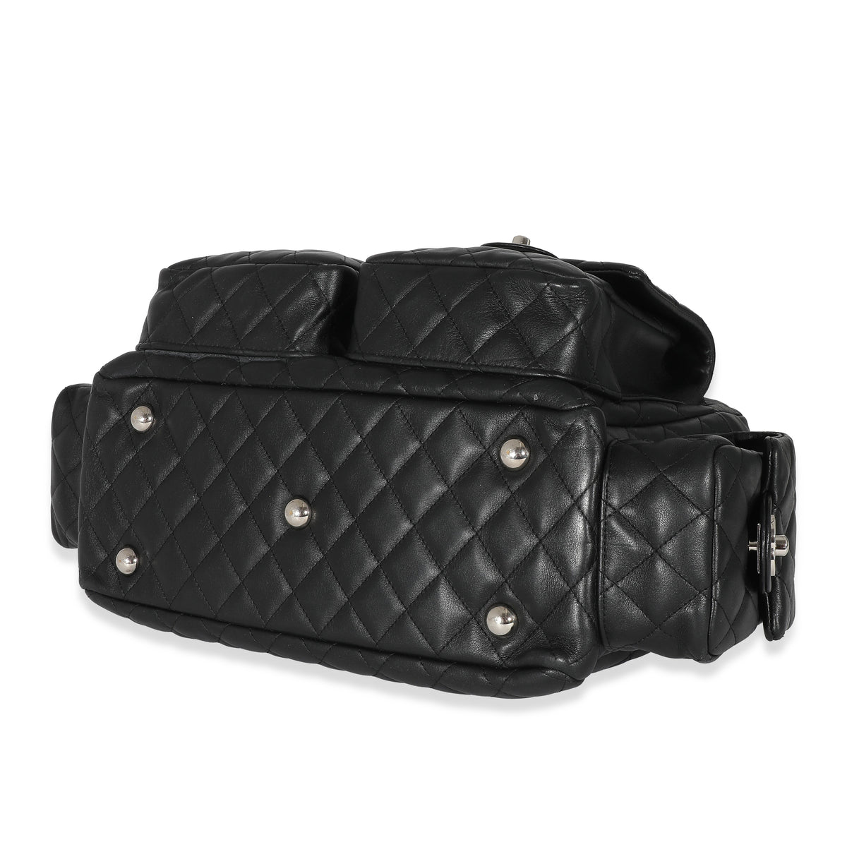 Chanel Black Quilted Lambskin Large Cambon Multipocket Reporter