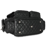 CHANEL Calfskin Quilted Large Cambon Multipocket Reporter Black 1200550