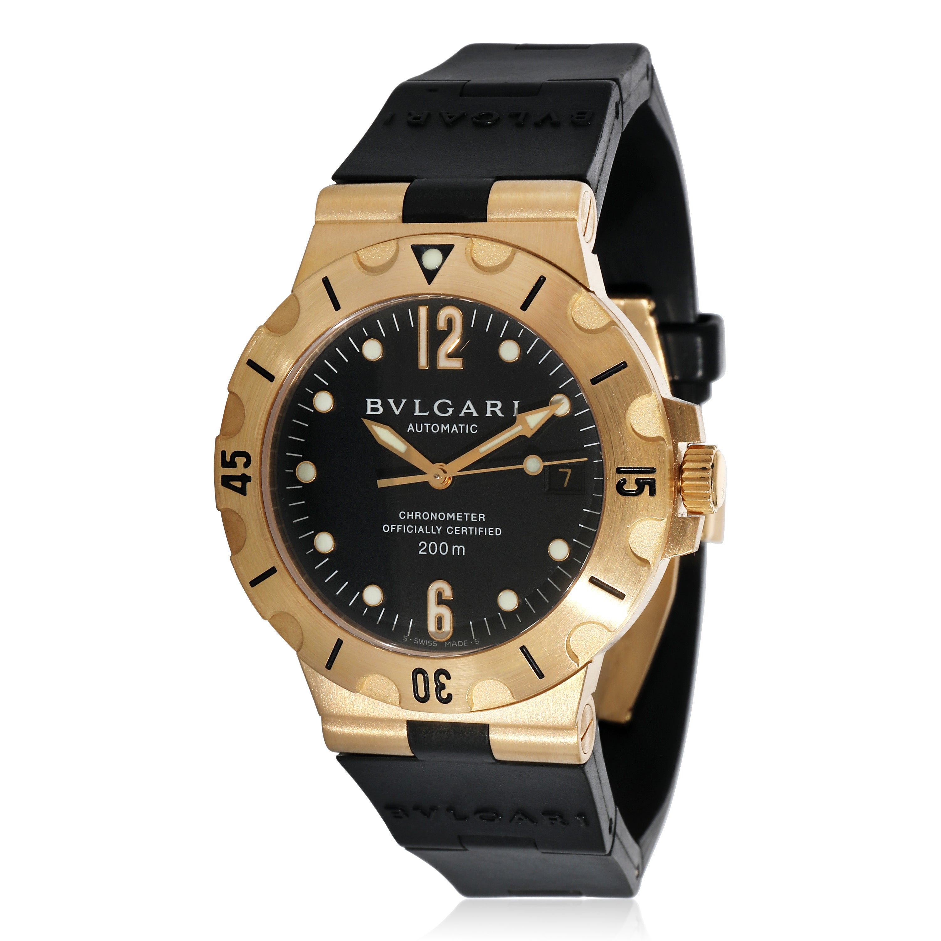 BVLGARI Diagono SD 38 G Men's Watch in 18k Yellow Gold | myGemma