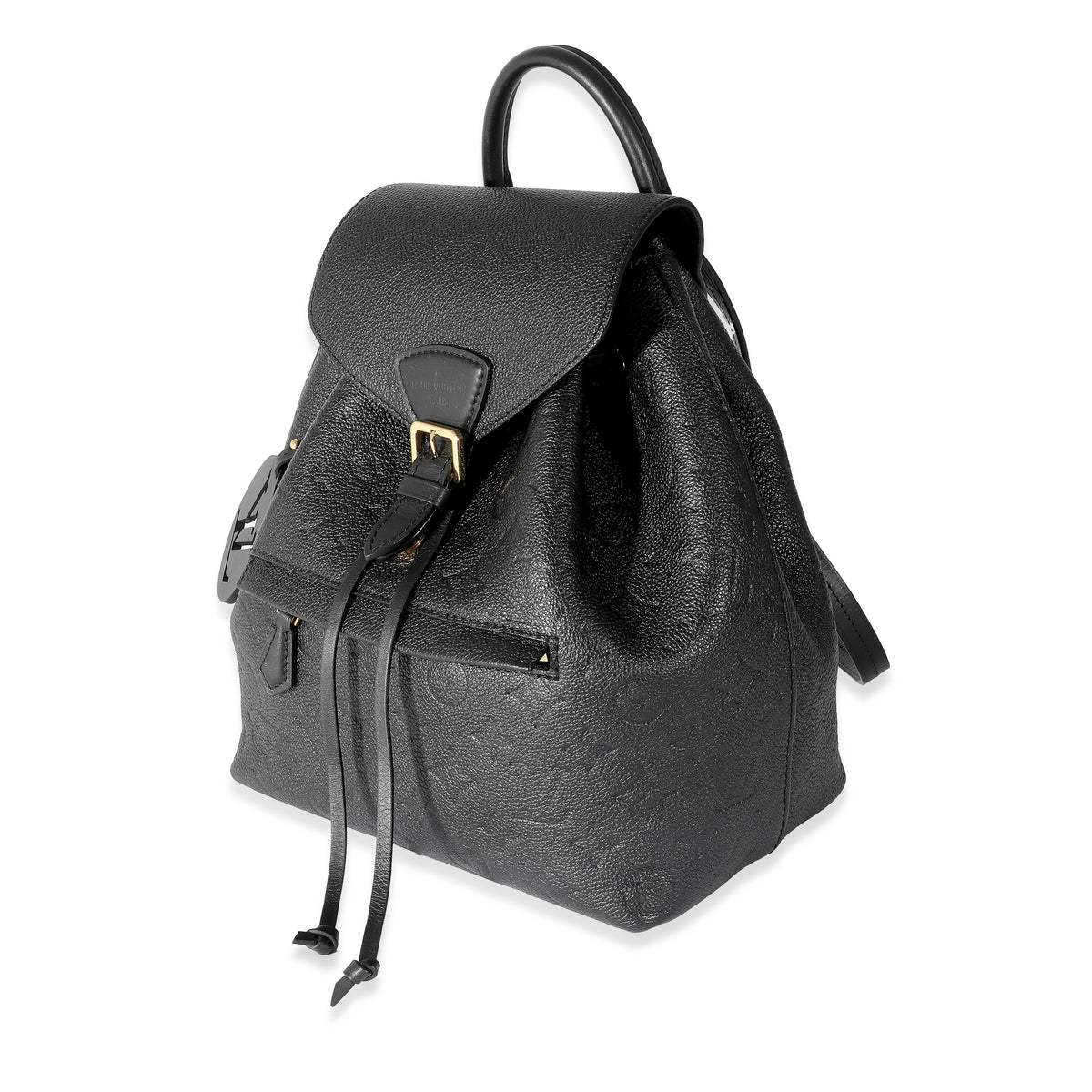 louis vuitton black backpack women Louis Vuitton Black Empreinte Montsouris Backpack | myGemma
