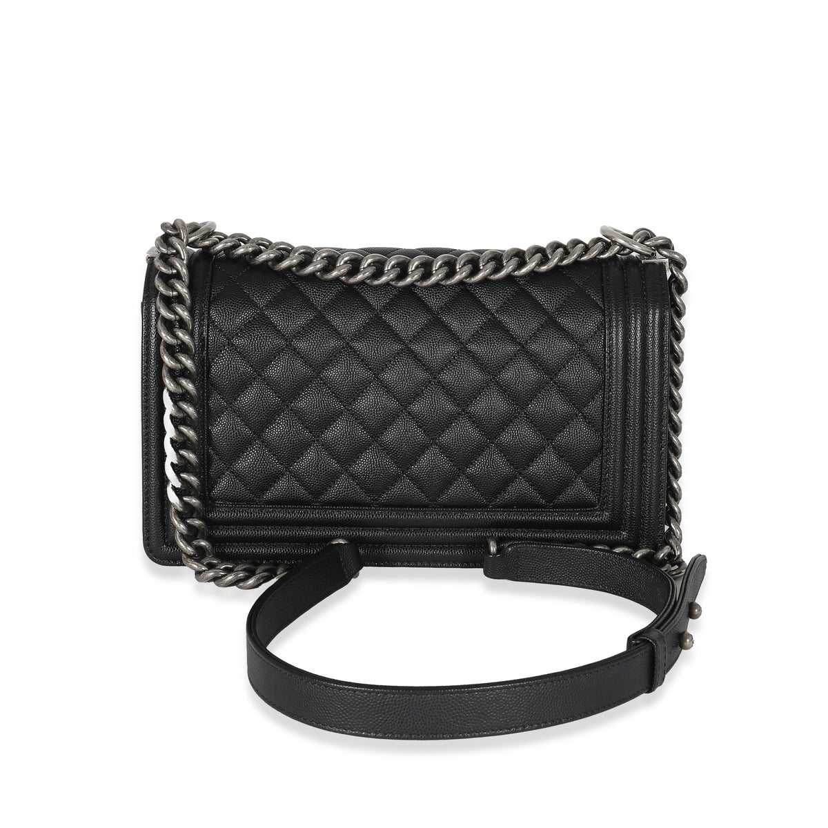 Chanel Black Quilted Caviar Jumbo CC Clutch Bag. Condition: 3. 12
