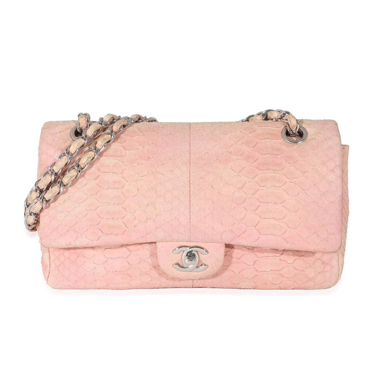 Pink Python Bags Chanel Pink Matte Python Medium Classic Double Flap Bag | myGemma ...