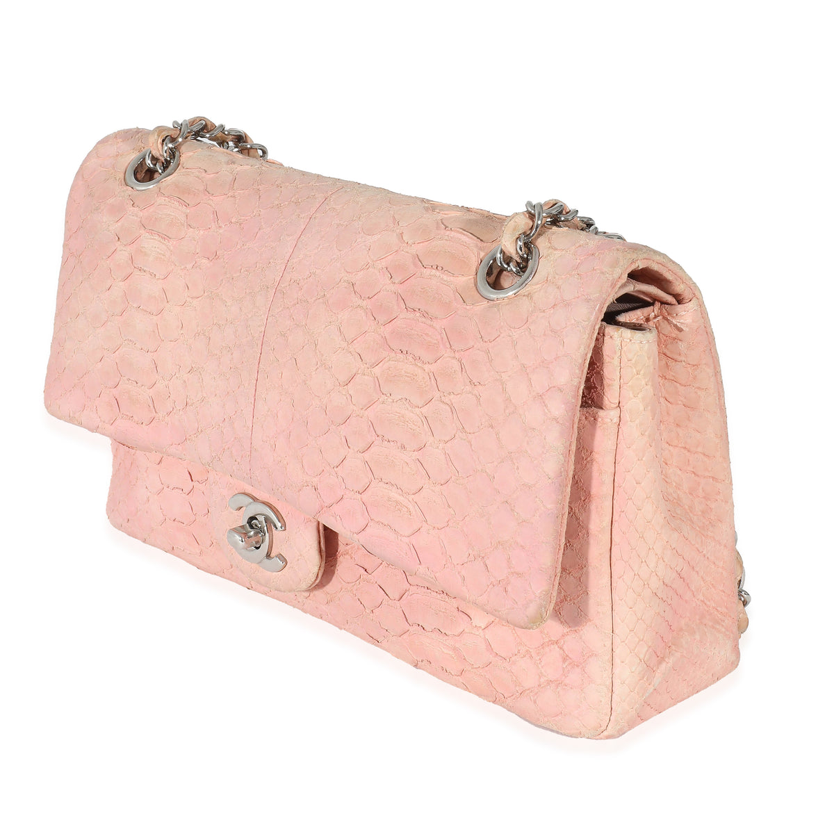 Pink Python Purse Chanel Pink Matte Python Medium Classic Double Flap Bag | myGemma ...