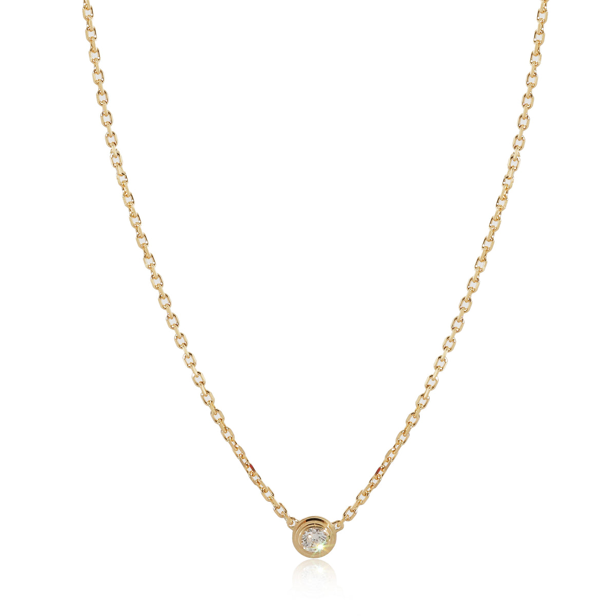 Cartier 18K Rose Gold Diamond D'Amour XS Model Necklace – THE CLOSET