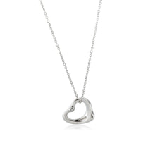 Tiffany & Co. Elsa Peretti Open Heart Pendant in Sterling Silver 0.04 CTW