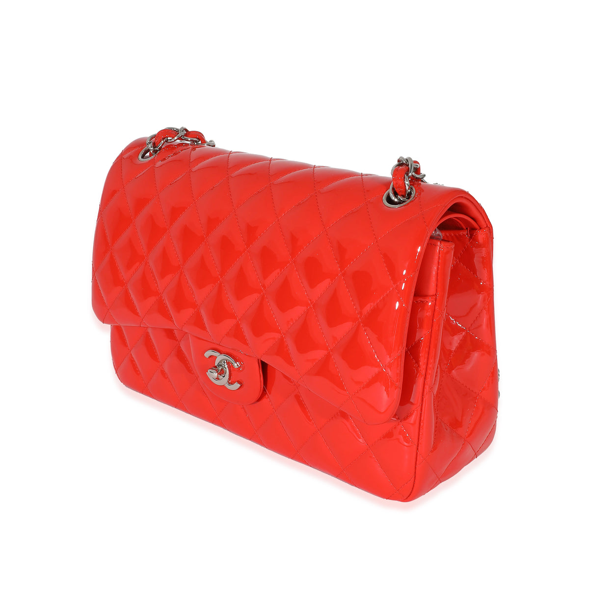 Chanel Red Patent Classic Jumbo Double Flap Bag, myGemma
