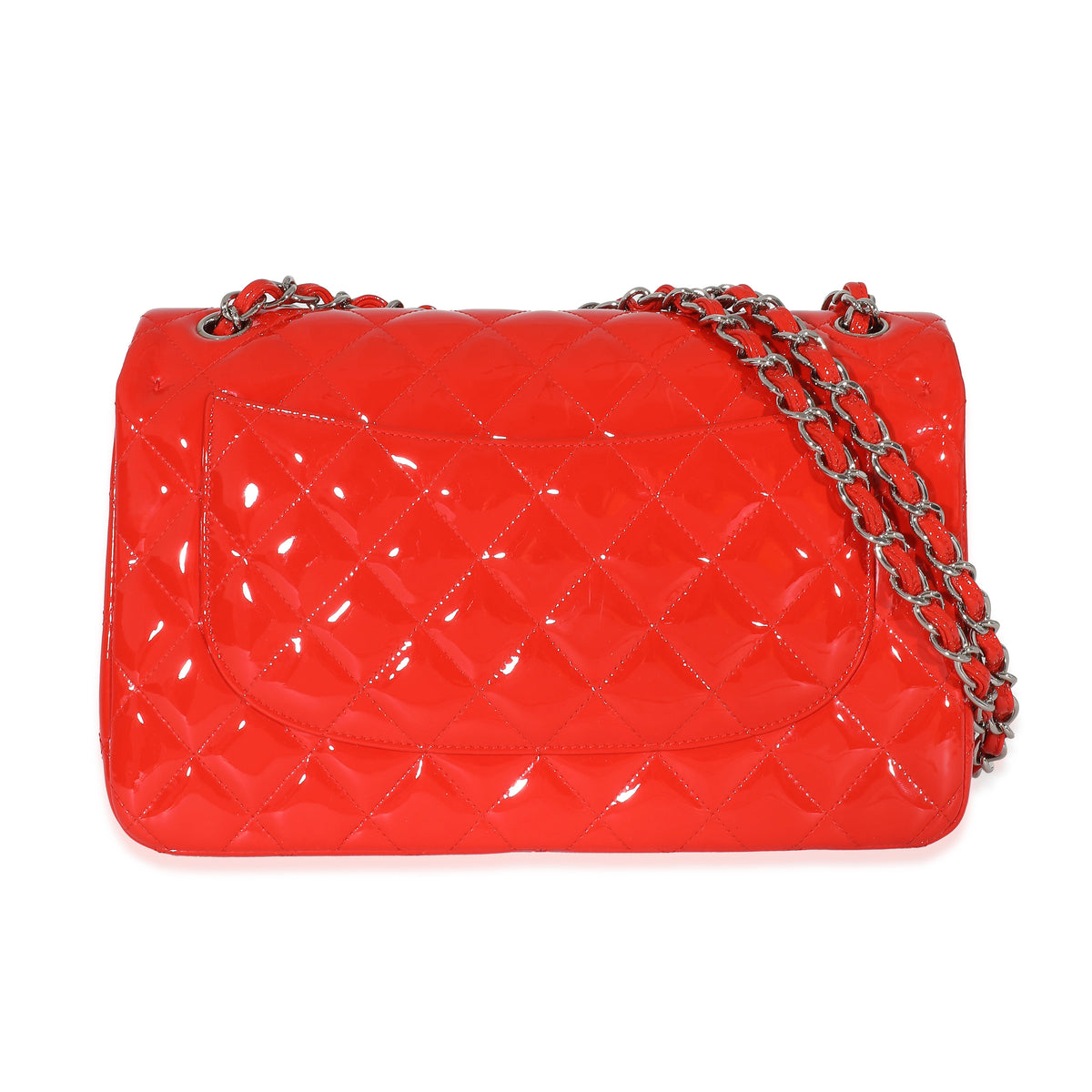 Chanel Red Patent Jumbo Classic Double Flap Bag