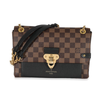 Louis Vuitton Black Taurillon Damier Ebene Canvas Vavin PM