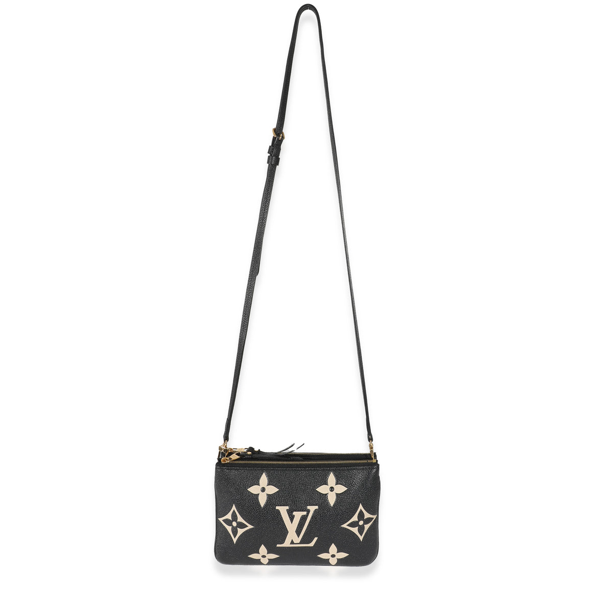 Louis Vuitton Black & Beige Monogram Empreinte Double Zip Pochette, myGemma, CA