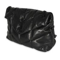 Saint Laurent Black Quilted Leather Medium Loulou Puffer Bag