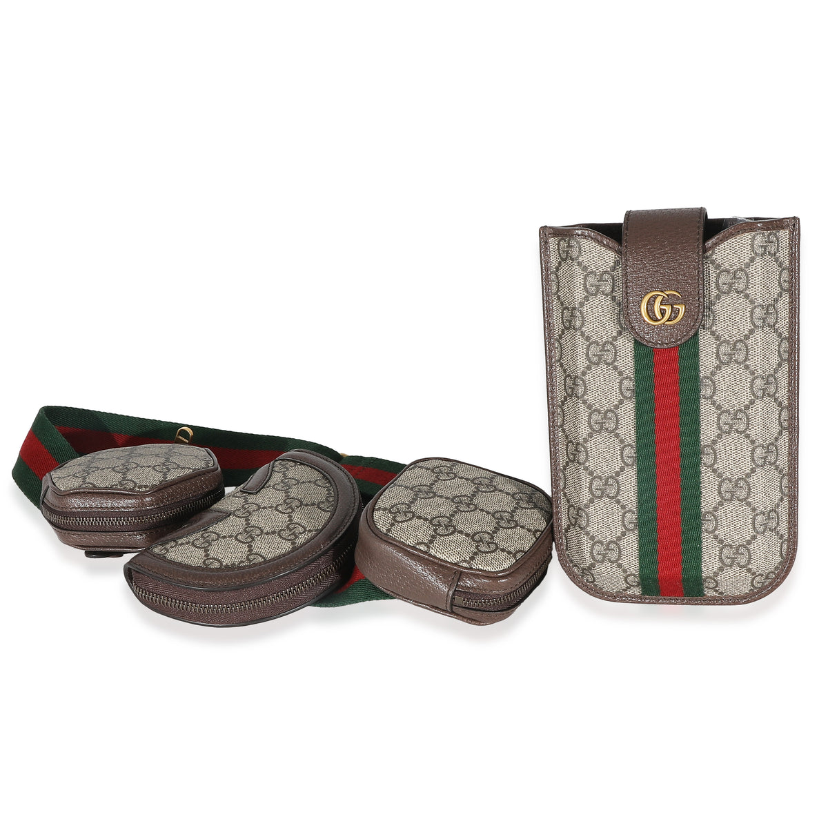 Gucci Beige GG Supreme Web Utility Belt Mini Bags