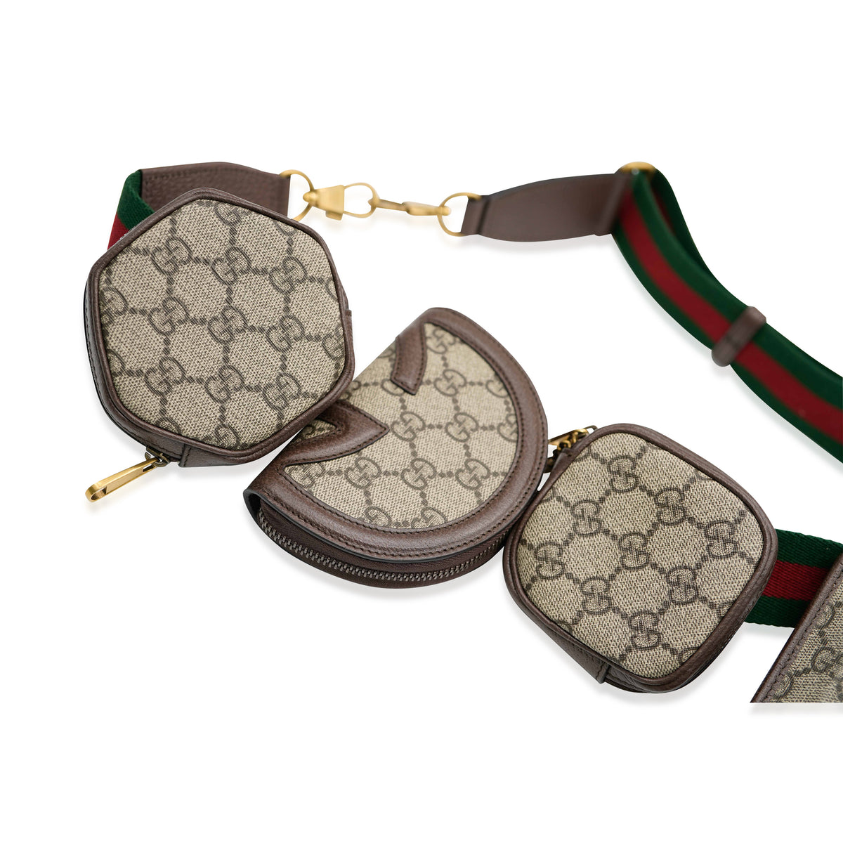 Gucci Beige GG Supreme Web Utility Belt Mini Bags