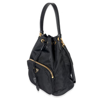 Prada Black Re-Nylon Duet Bucket Bag