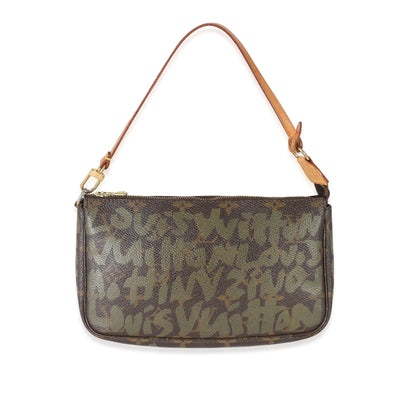 Louis Vuitton x Stephen Sprouse Kaki Monogram Graffiti Canvas Pochette Accessoir