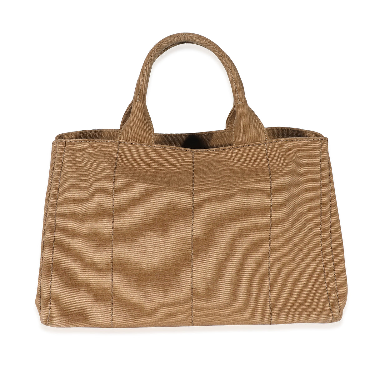 Prada Brown Canvas Medium Canapa Tote