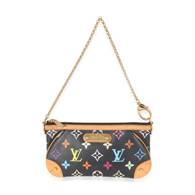 Louis Vuitton x Takashi Murakami Black Multicolor Canvas Milla Pochette