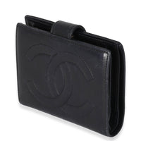 Chanel Vintage Navy Lambskin CC Bi-Fold Compact Wallet