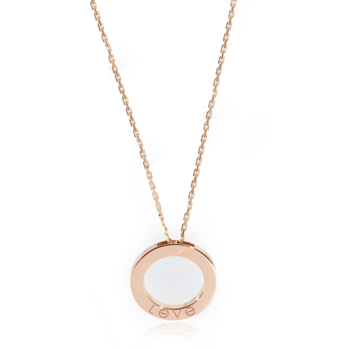 Cartier Love Diamond Necklace in 18k Rose Gold