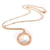 Cartier Love Diamond Necklace in 18k Rose Gold