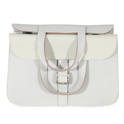 Hermès Taurillon Clemence Gris Perle Halzan 31 PHW