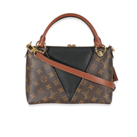 Louis Vuitton Black Leather Monogram Canvas V Tote BB