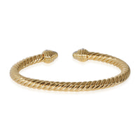 David Yurman Cable Bracelet With Pave Diamonds 0.46 CTW in 18k Yellow Gold