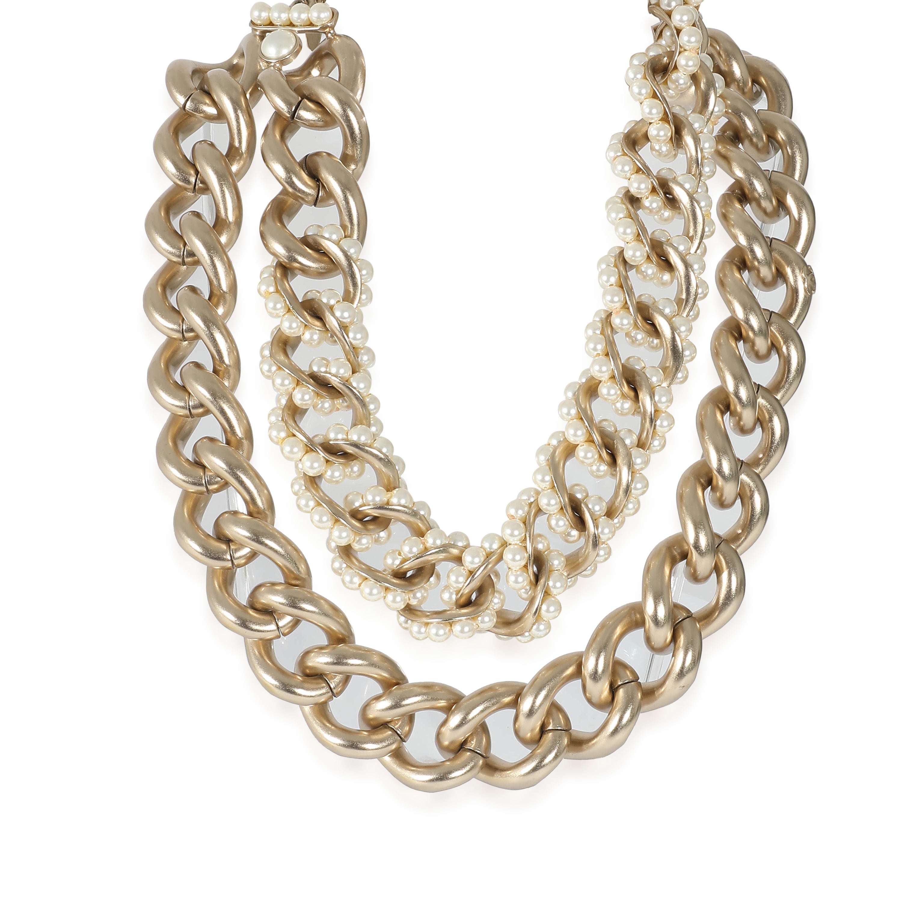 1970's Chanel Rhinestone and Pearl Bow Necklace - Ruby Lane
