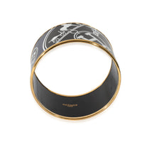 Hermès Confettis dEx Libris Gold Plated Extra Wide Enamel Bracelet (62MM)